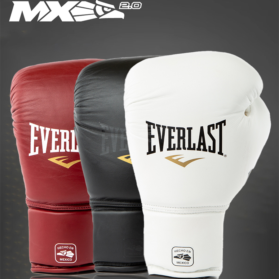 EVERLAST MX2 PRO成人陪练拳击手套成人散打手套泰拳训练真皮拳套