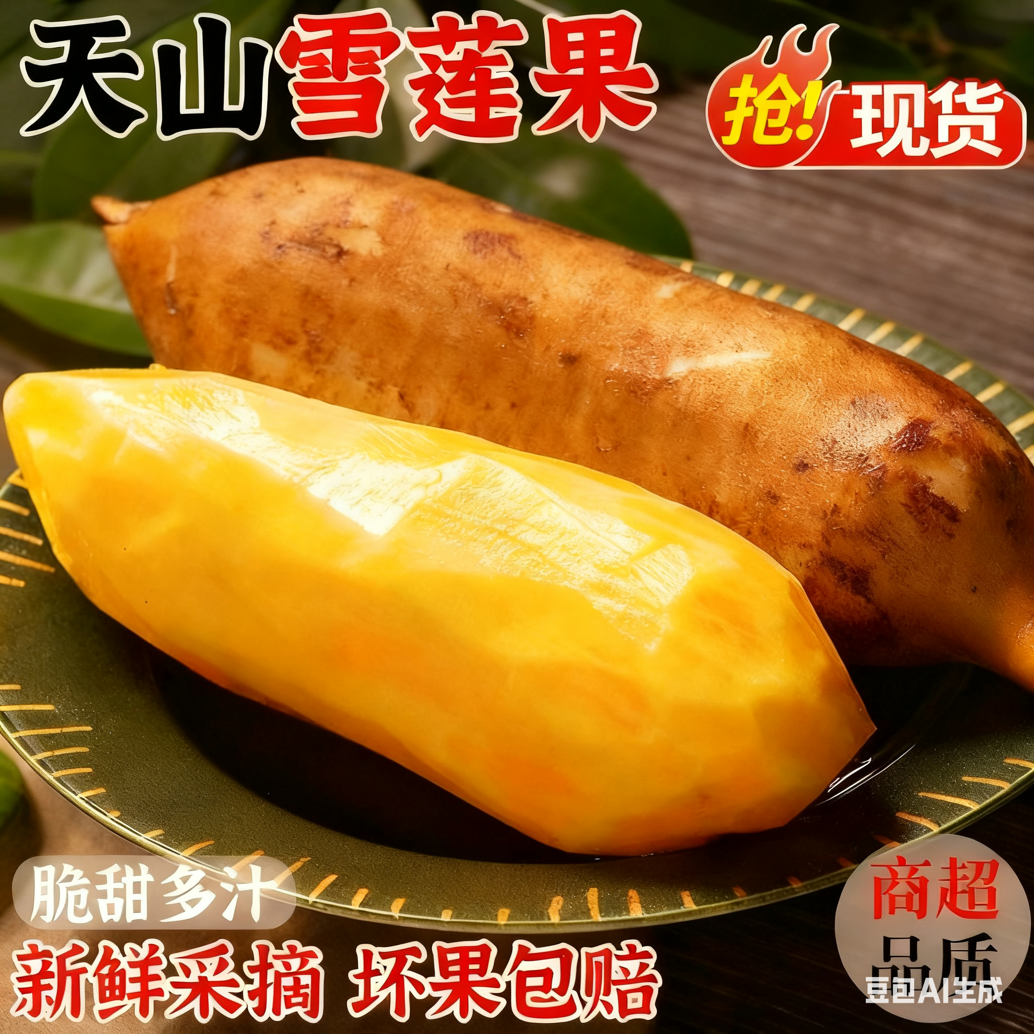 正宗云南天山雪莲果黄心清甜当季新鲜水果整箱包邮大果