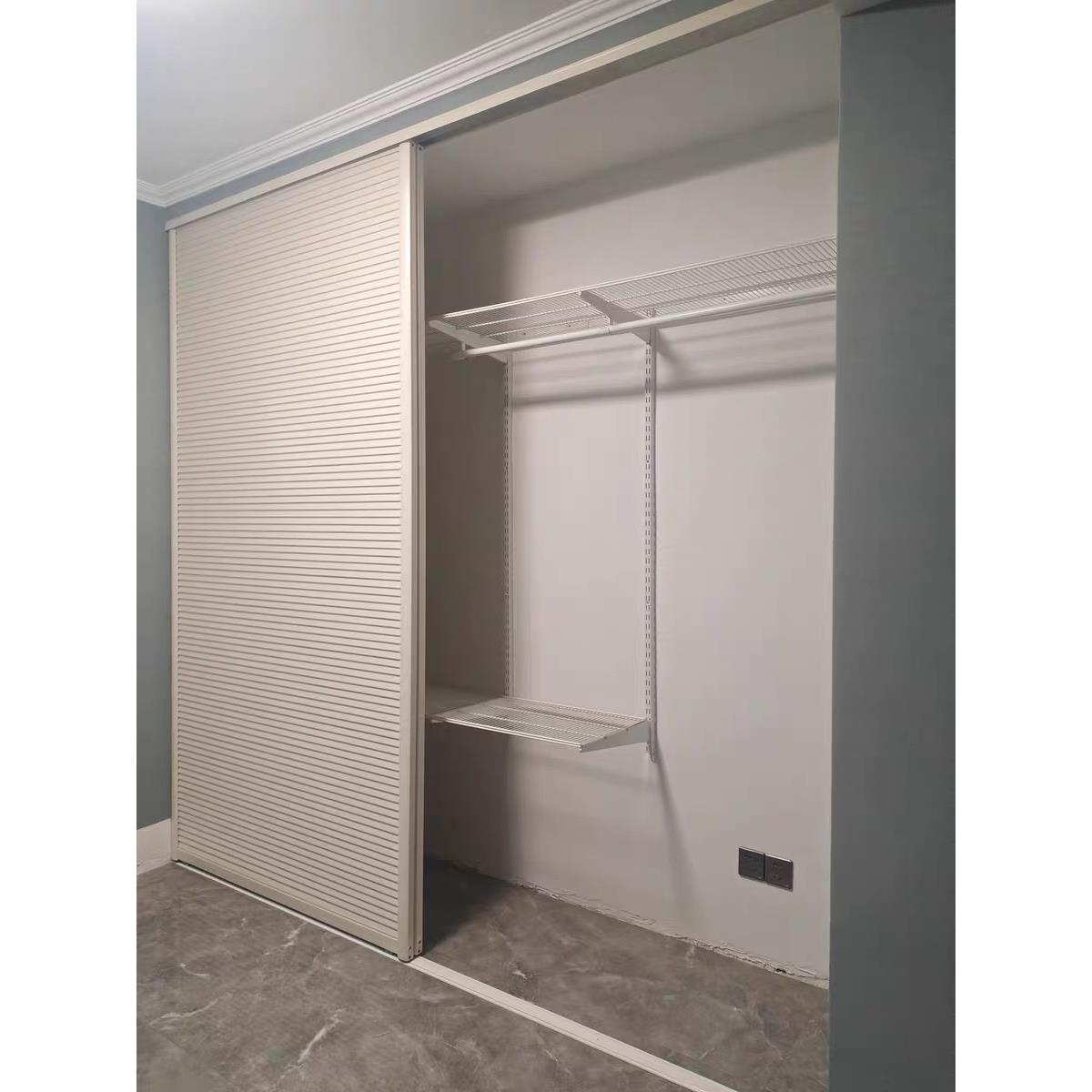 专业定制衣柜门推拉门移门百叶门钛镁合金木塑门厂家直销环保材质