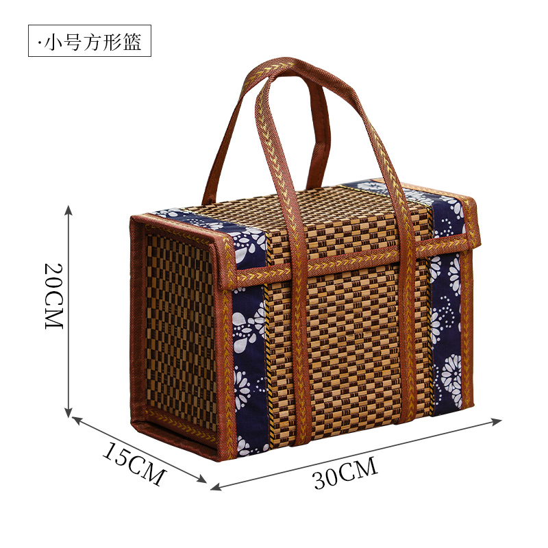 端午粽子高端竹编年货香肠腊肉竹C篮大闸蟹土鸡蛋手提外包装盒礼