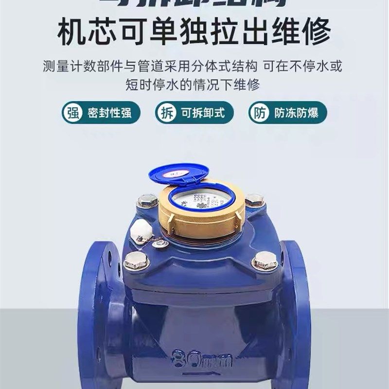 DN50-DN600水平螺翼可拆式冷热水干式工业消防LXLC大口径法兰水表,五金/工具,水表,淘宝优惠券,粉丝福利购,淘宝优惠卷