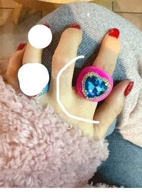 新年款红色系列五星爱心多款时尚少女U多巴胺戒指网红