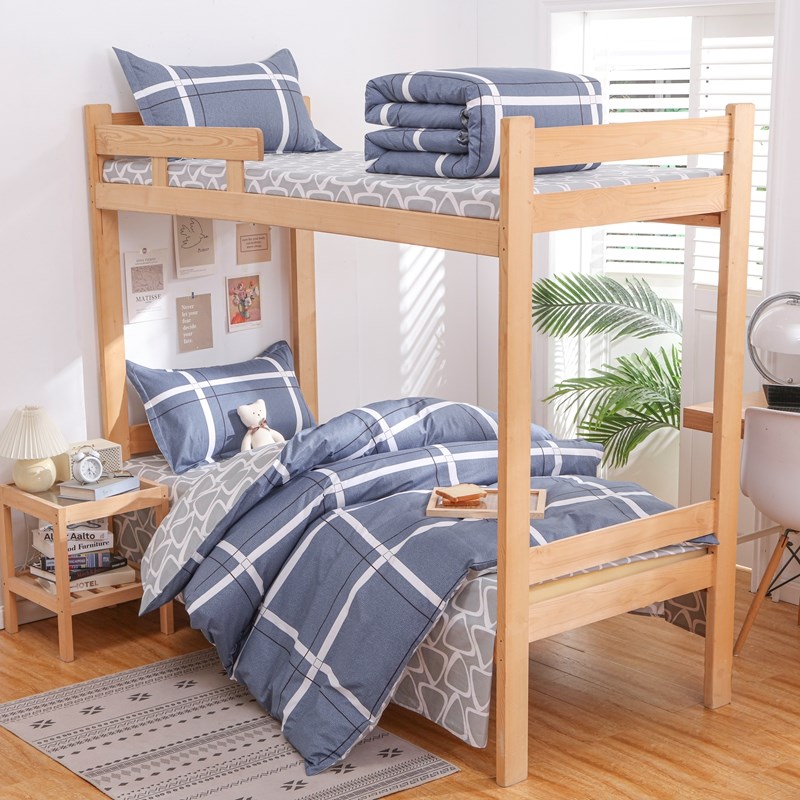 A类母婴级e三件套全棉学生宿舍六件套床上用品棉花被褥全套一整套