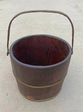 民俗老物件水桶木盆竹篮农耕文化旧农具复古怀旧展览摆件影视道具