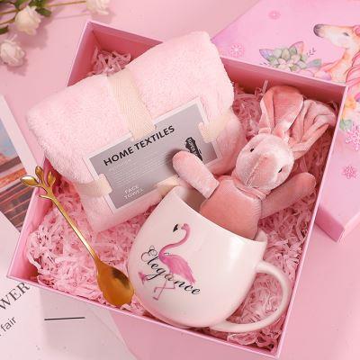 礼品结婚伴手礼伴娘小送老师的回礼礼物礼盒宾客女杯子毛巾礼盒装