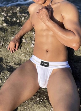 ORLVS男三角内裤高叉莫代尔 舒适纯色性感低腰薄透气提臀运动青年
