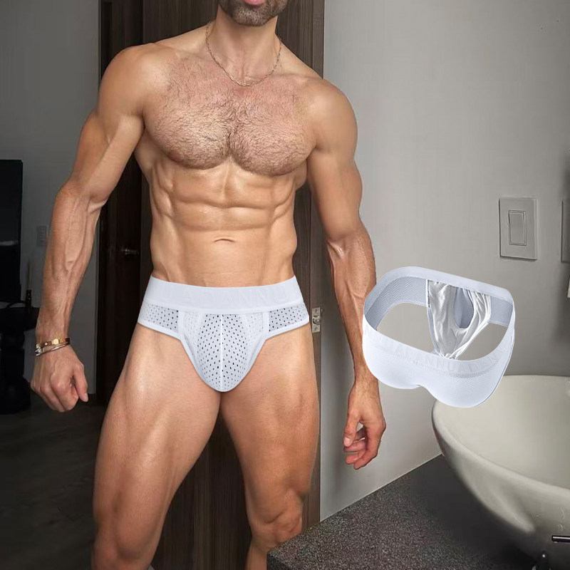 ADANNU男士网孔内裤枪弹分离设计低腰三角裤性感提臀运动舒适透气,女士内衣/男士内衣/家居服,男三角内裤,淘宝优惠券,粉丝福利购,淘宝优惠卷