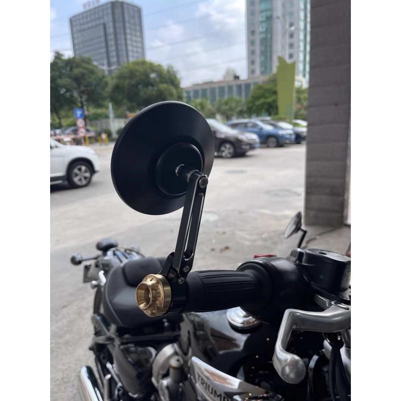 适用春风CLC250 CLCu450手把镜广角后照镜铝合金反光镜纯铜端子镜