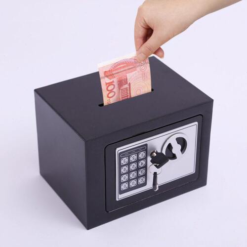 胜狮小保险箱家用小型超小迷你指纹密码家庭保险柜办公室文件全钢