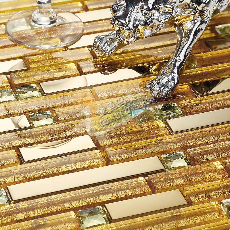 玻璃马赛克电视背景墙砖长条客厅KTV柱子吧台浴室室内Z装修收银台