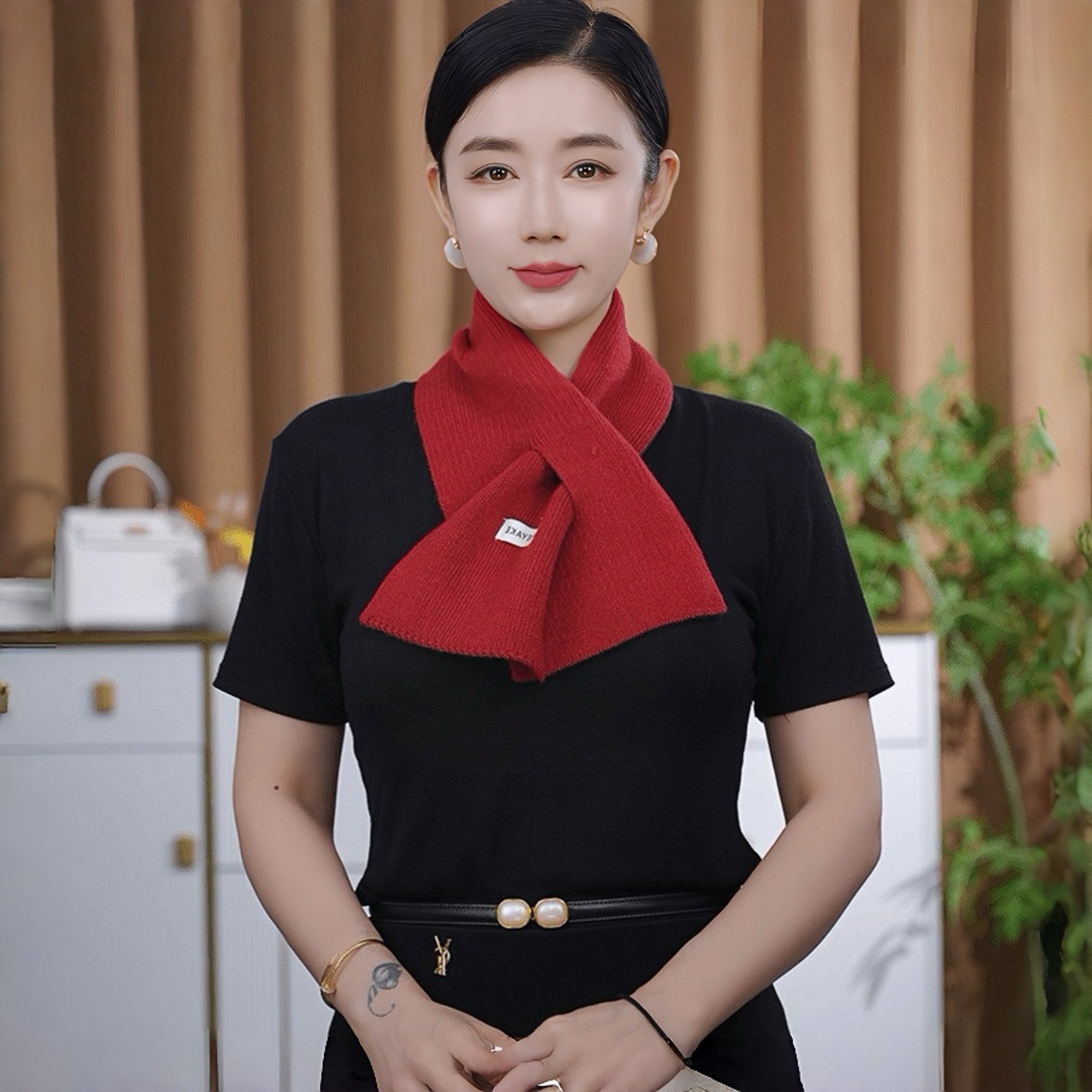 2025秋冬季新款针织短款围巾