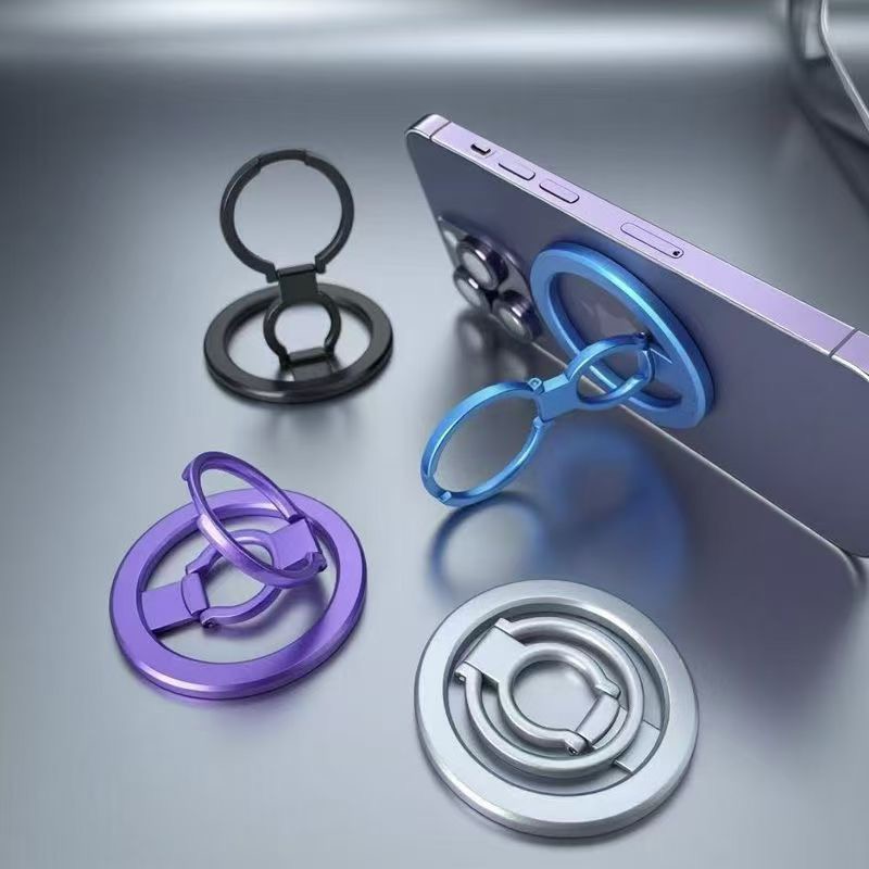 磁吸指环扣旋转折叠手机支架