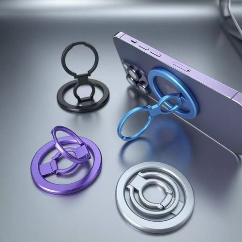 磁吸指环扣旋转折叠手机支架