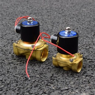 瞬通电磁阀水阀220V常闭气阀4分水阀开关12v6分2寸1寸24V放水伐