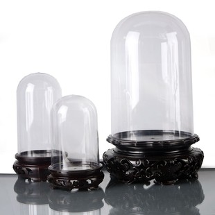 亚克力透明钟罩子工艺品有玻璃罩摆件圆形防尘罩摆件佛像手办模型