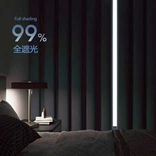 一整套窗帘免打孔安装 全遮光卧室窗帘2021新款 卡通儿童卧室飘窗帘