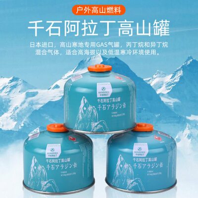 千石户外扁气罐高原高山野外便携式野炊野营炉具瓦斯燃气煤气
