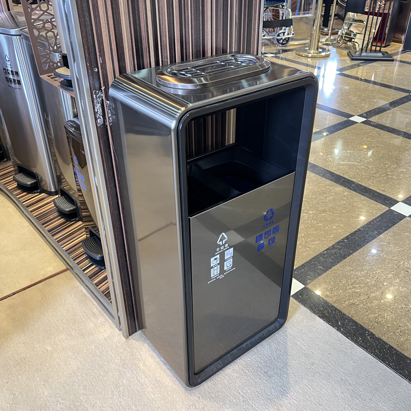 南方GPX-5G不锈钢导轨推拉垃A圾桶商场公司走廊大堂写字楼带烟灰