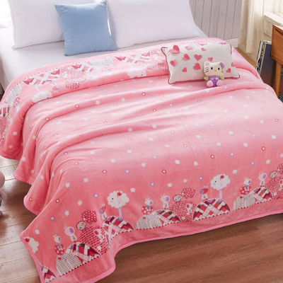 毛毯铺床被子冬季加绒加厚u法兰绒毯床单人学生宿舍珊瑚毛绒毯子