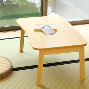 山形榻榻米小桌子日式小茶几可折叠实木矮桌卧室飘窗桌和室桌