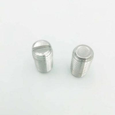 201不锈钢止付螺丝GB73开槽无头一字平端紧定螺钉M3-12机米螺丝