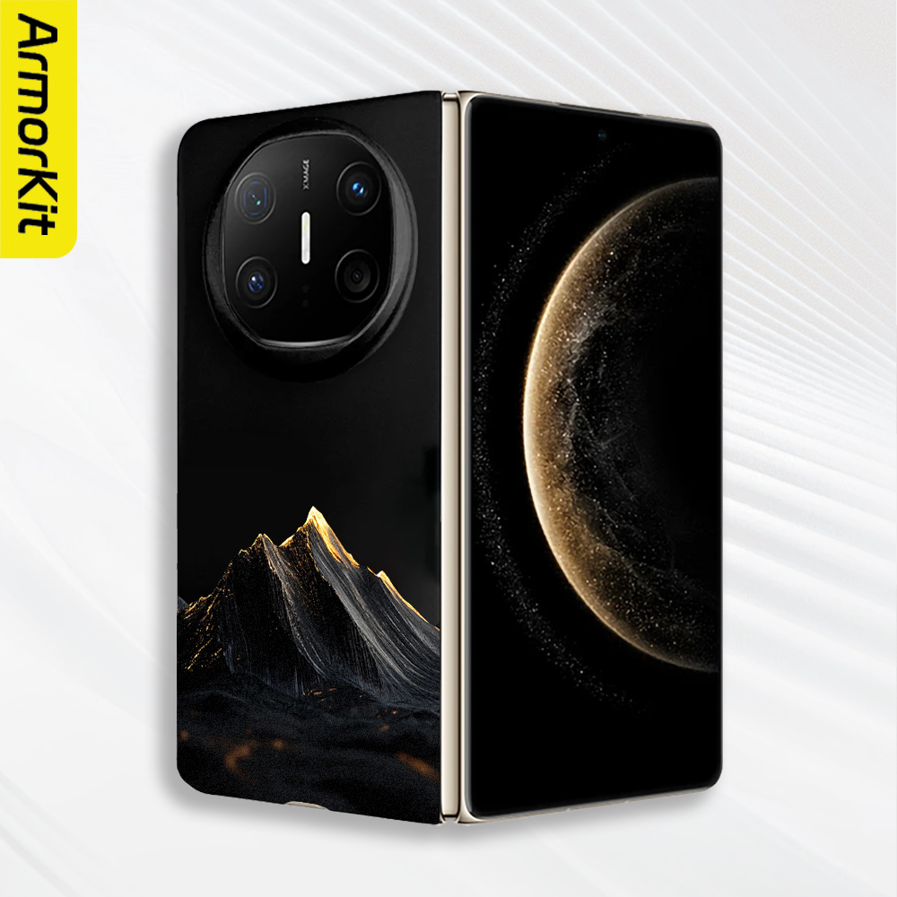 适用华为MateX6典藏版折叠手机壳X5/X7轻薄保护套大孔Huawei三折叠MateXTs防摔高级黑金山磁吸硬壳MateX3后壳