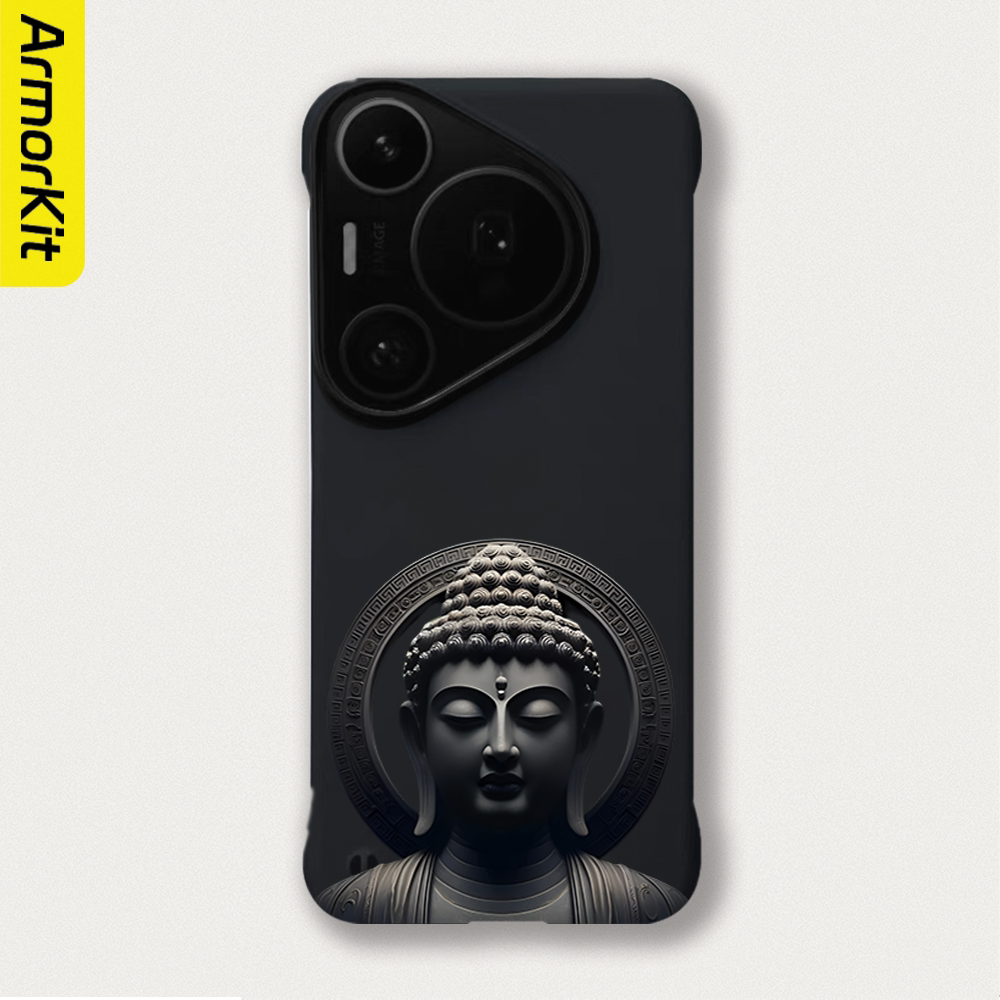 适用华为Pura80Pro+/p60Pro无边框手机壳简约佛陀轻薄防摔Huawei70Ultra防摔亲肤硬壳大孔p50/70Pro+磁吸后壳