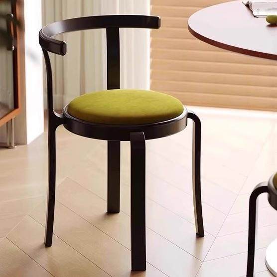 北欧实木餐椅软垫靠背椅家用客厅休闲座椅可叠放复古悬挂餐桌椅子,住宅家具,餐椅,淘宝优惠券,粉丝福利购,淘宝优惠卷