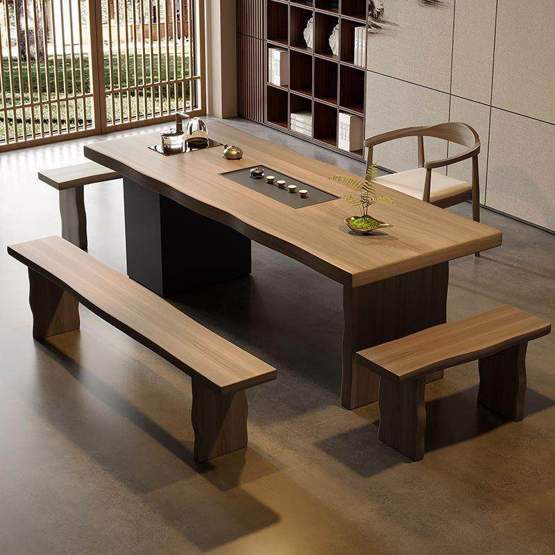 实木大板茶桌椅组合办公室茶桌禅意茶台几带茶盘一体泡茶桌,商业/办公家具,茶台/茶桌,淘宝优惠券,粉丝福利购,淘宝优惠卷