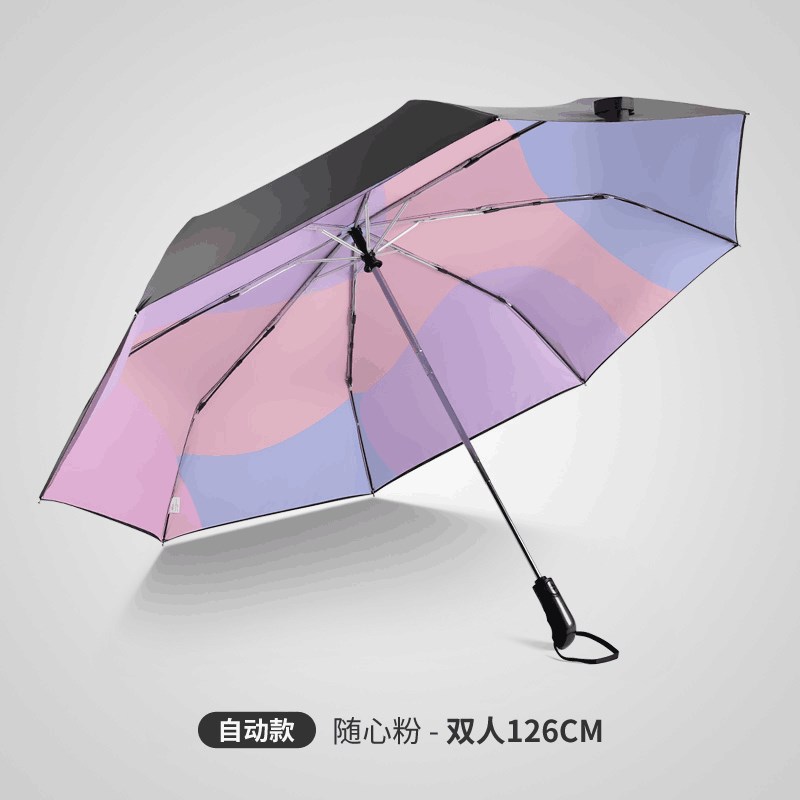 双人遮阳伞超大防晒0透光双层防紫外线太阳伞马卡龙抗风自动折叠