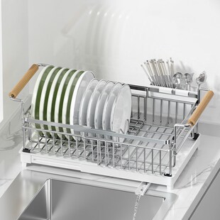 碗碟收纳架304不锈钢碗架v可伸缩厨房碗盘沥水架篮碗筷餐具置物架