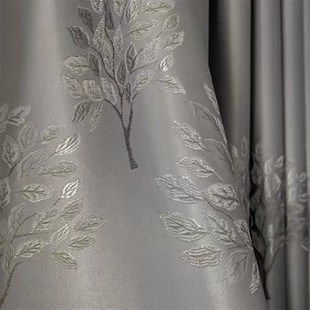 窗帘遮光卧室客厅阳台s加厚遮阳成品提花窗帘布自建房加高3米 新款