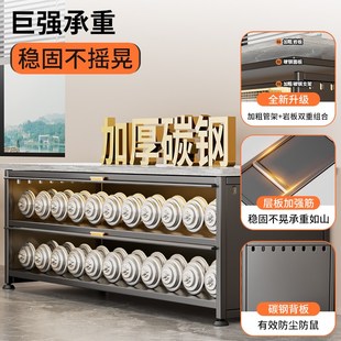 厨房置物架落地多层岩板多功能餐边收纳柜工作台微波炉.储物柜橱