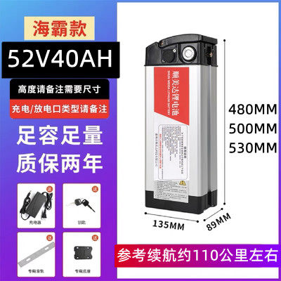折叠电动车锂电池银鱼海霸可拆卸大容量通用款36V48V20A代驾电池