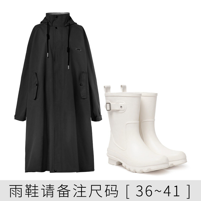 雨衣女士长款防暴雨防晒户外通勤软面料带袖成人可爱网红女款雨披