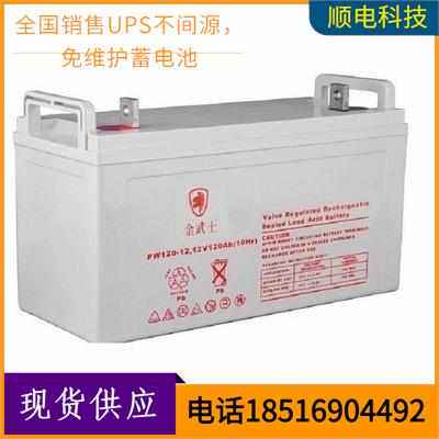 金武士蓄电池12V120AH铅酸PW120-12太阳能应急UPS/EPS电源直流屏