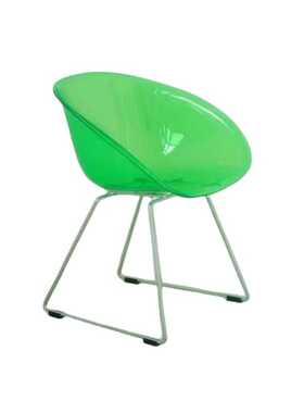 现货亚克力餐椅透明绿色水晶椅子餐厅椅咖啡厅椅休闲PC水晶餐椅