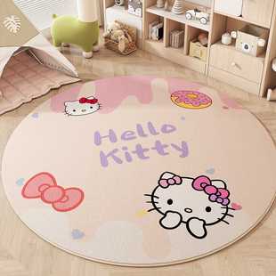 游乐区儿童房地毯新款卡通转椅地垫阅读区卧室书房间圆形隔音防水