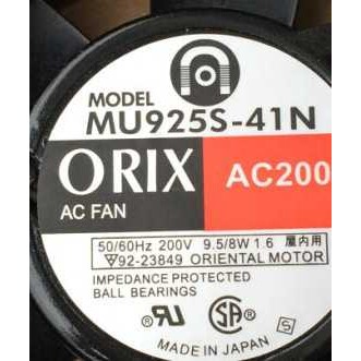 全新原装ORIX 东风机柜风扇9cm AC200V 散热风扇 MU925S-41N