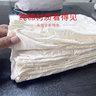 擦机布碎布棉质纯色工业抹布吸油吸水不掉毛全白碎布棉.纱清洁布