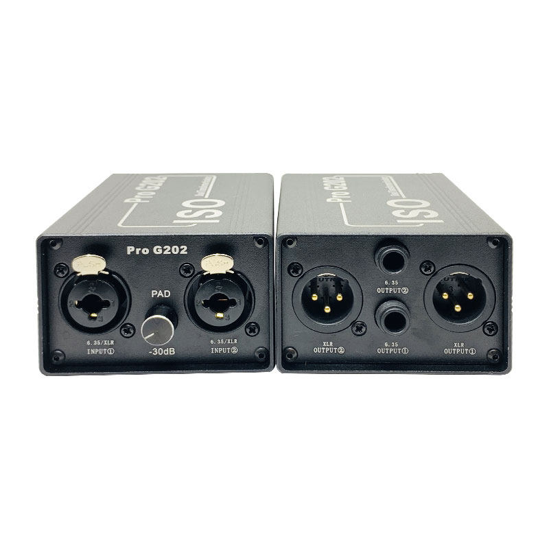 XLR6.5卡侬音频隔离器DI盒 专业解决调音台共地电流杂音衰减滤波