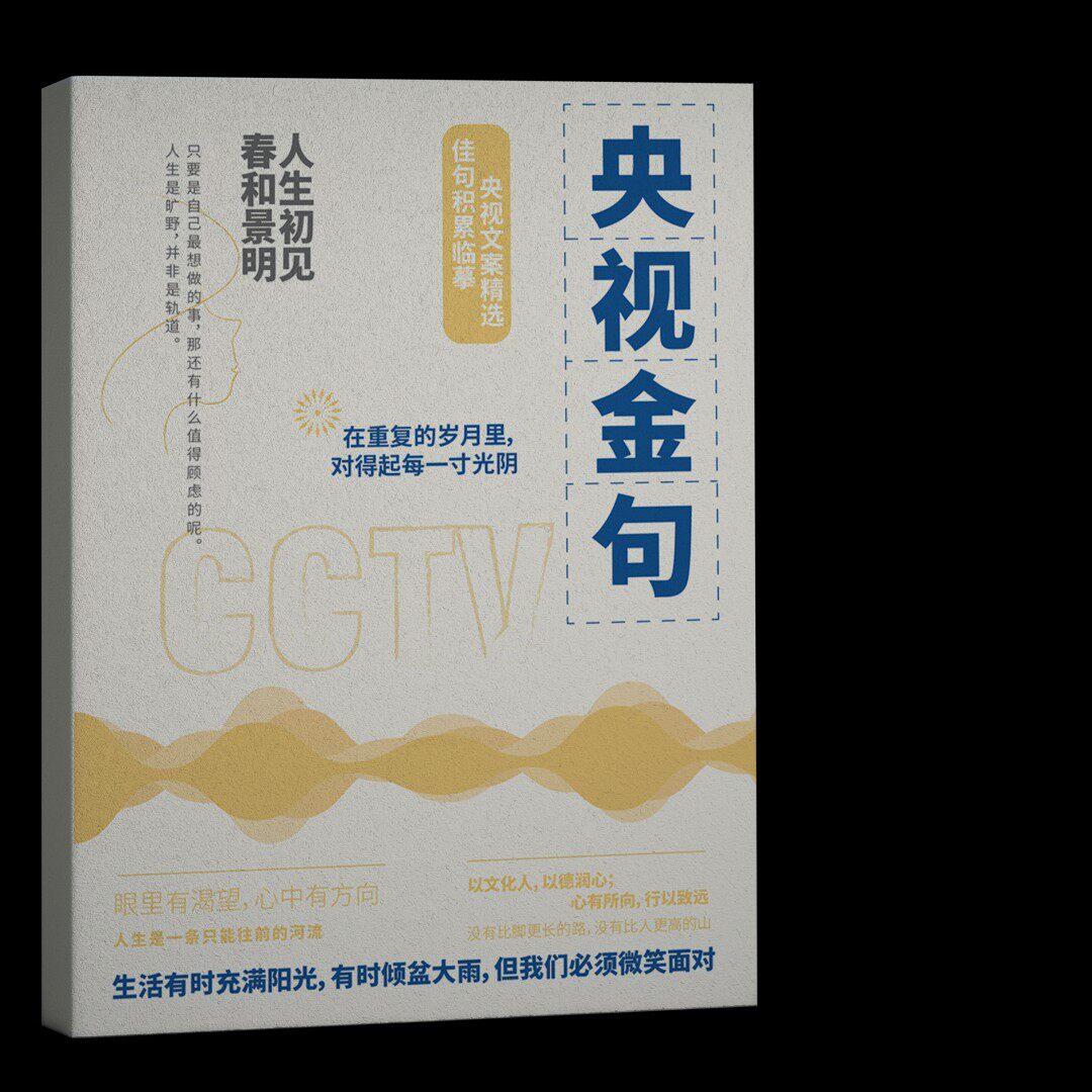 央文案视金句摘抄作文素材董卿康辉唯美经典语录字帖楷书必赠贴纸