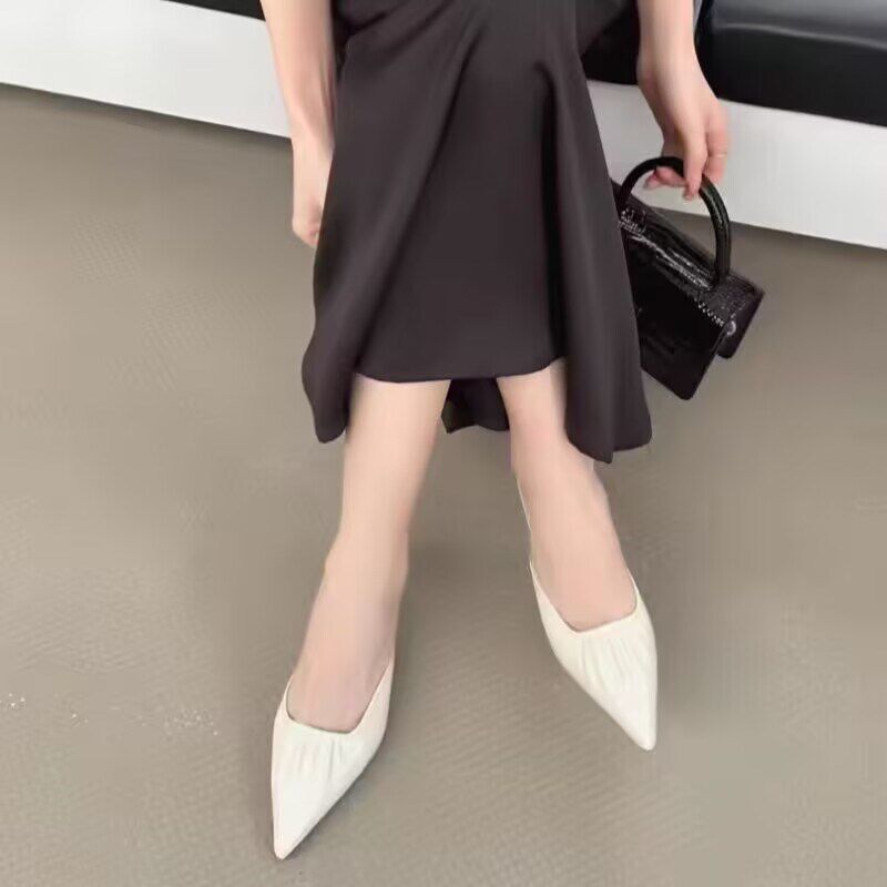 5027夏季细跟j包头凉鞋女新款方头高跟鞋晚晚风温柔鞋中跟单鞋