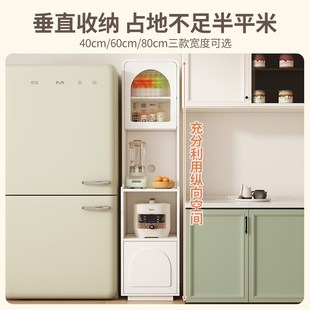 实木餐边柜小g尺寸靠墙窄柜高柜一体储物柜微波炉柜厨房收纳茶水