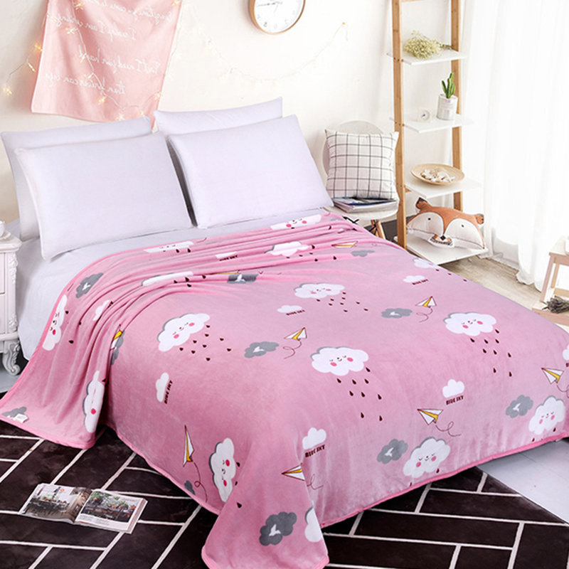 珊瑚绒毯子铺床加绒床q单人宿舍办公室午睡毯法兰绒小毛毯加厚冬