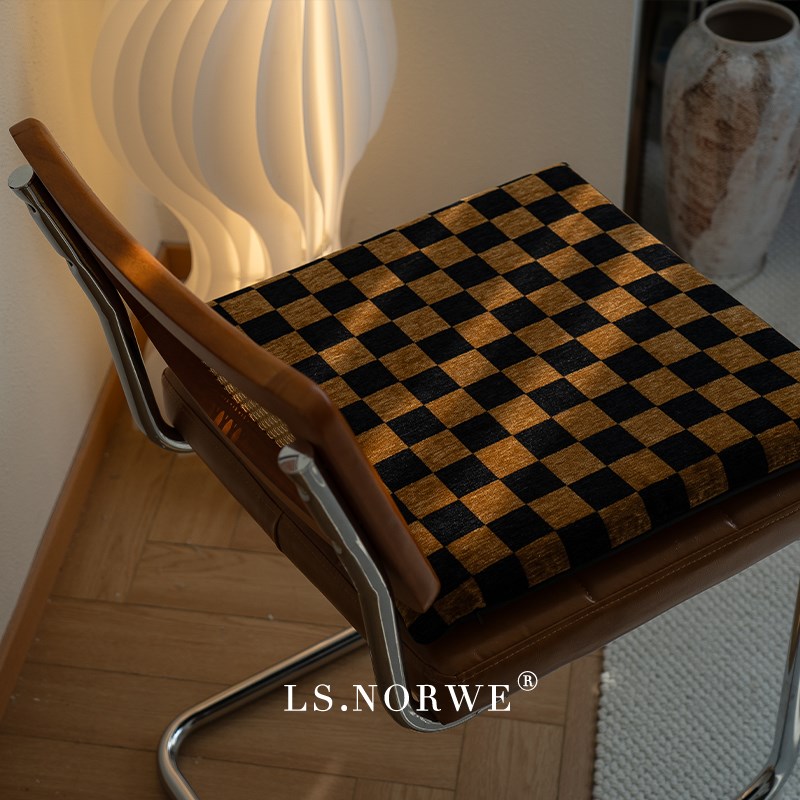 轻奢坐垫座c椅垫中古风软垫卡座垫进门椅垫飘窗垫海绵记忆棉屁垫