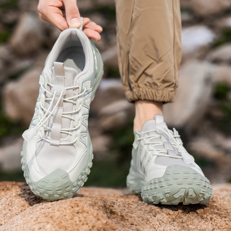 男鞋夏季网面透气休闲运动软底增高老爹鞋户外P登山防滑旅游徒步