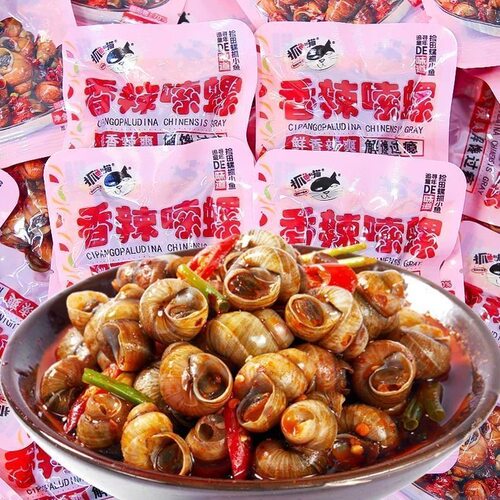 【10包】抓鱼的猫香辣嗦螺60g*10包熟食麻辣田螺肉开袋即食下酒菜