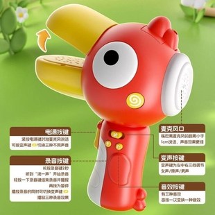会学人说话的小鸭子小鸟录音玩偶嘴替小乌鸦儿童创意大喇叭