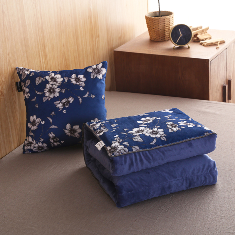 多功能个性可爱汽车靠垫折叠抱枕被子两J用加厚保暖靠枕床头大靠